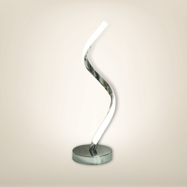 Lampe de chevet design luxe spilux argentée pvc