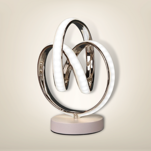 Lampe de chevet design luxe sigance argentee pvc