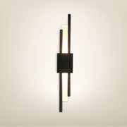 Lampe de chevet design suspendue au mur deux noire droite aluminium