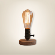 Lampe de chevet en bois rétro bois clair