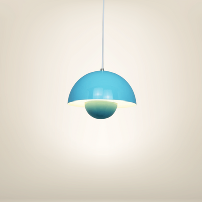 Lampe de chevet moderne led bleue aluminium