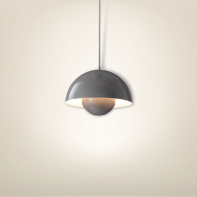 Lampe de chevet moderne led grise aluminium
