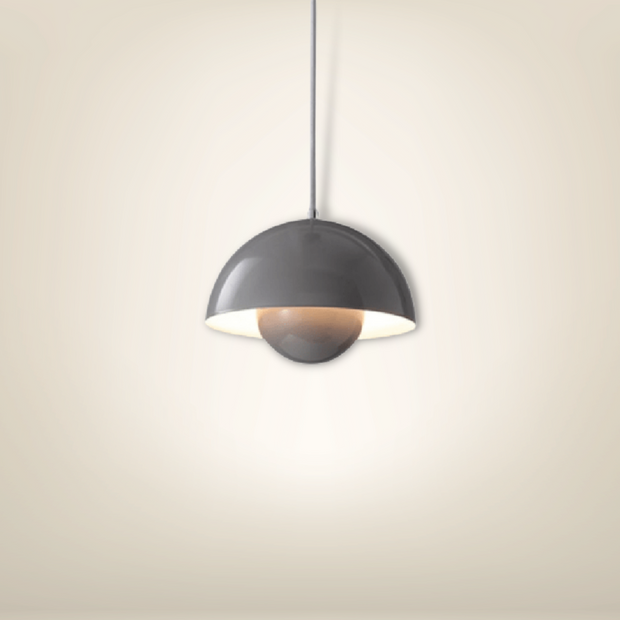 Lampe de chevet moderne led grise aluminium