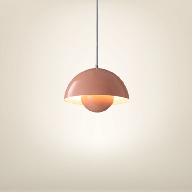 Lampe de chevet moderne led rose aluminium