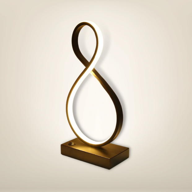 Lampe de chevet noire design infinity