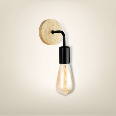 Lampe de chevet noire industrielle métal