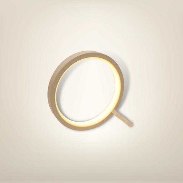 Lampe de chevet ronde 16cm blanche pvc