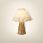 Lampe de chevet rotin blanche rotin
