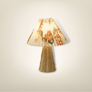 Lampe de chevet rotin fleur rotin