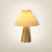Lampe de chevet rotin jaune rotin