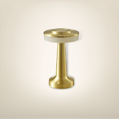 Lampe de table tactile plate dorée aluminium