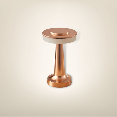Lampe de table tactile plate rose gold aluminium