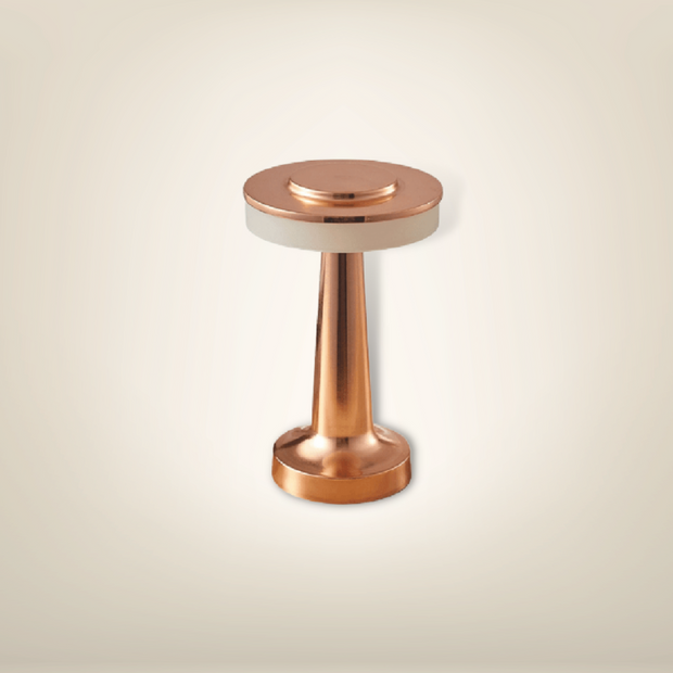 Lampe de table tactile plate rose gold aluminium