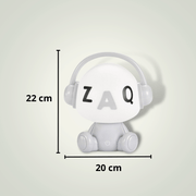 Lampe de chevet animal "Zoosonic" | Grise ABS