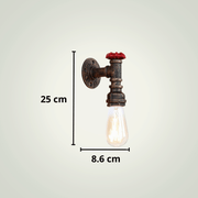 Lampe de chevet applique vintage robinet | N3 | Bronze Métal