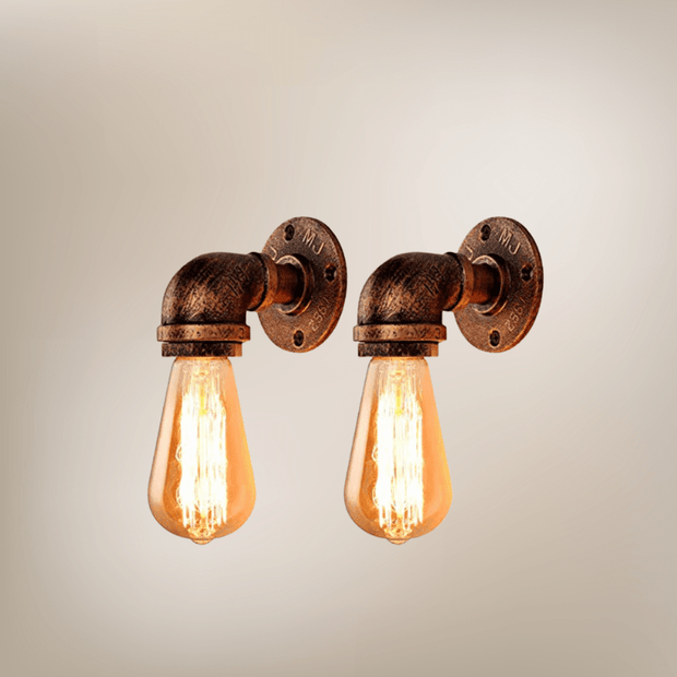 Lampe de chevet applique vintage robinet | Pack N2 | Bronze Métal