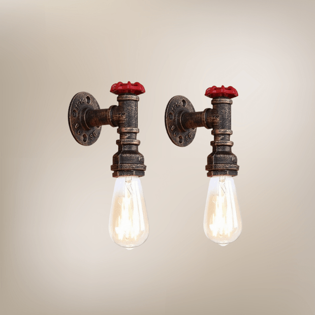 Lampe de chevet applique vintage robinet | Pack N3 | Bronze Métal