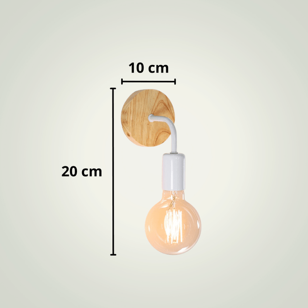 Lampe de chevet blanche Industrielle Métal
