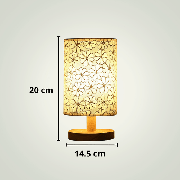 Lampe de chevet Bois Naturel | Fleur Bois clair