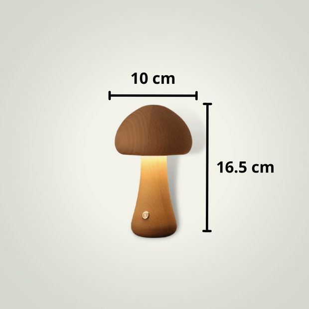 Lampe de chevet Champignon | Grande Fine | Bois Clair Bois clair