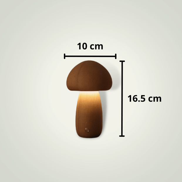 Lampe de chevet Champignon | Grande Large | Bois Clair Bois clair