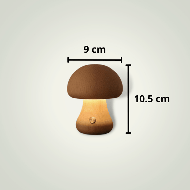 Lampe de chevet Champignon | Petite Large | Bois Clair Bois clair