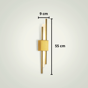 Lampe de chevet Design suspendue au mur | Deux | Dorée | Droite Aluminium