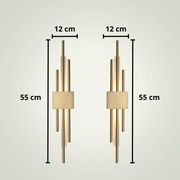 Lampe de chevet Design suspendue au mur | Trois | Dorée | PACK Aluminium
