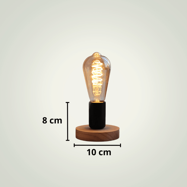 Lampe de chevet en bois | Cylindre  Bois clair