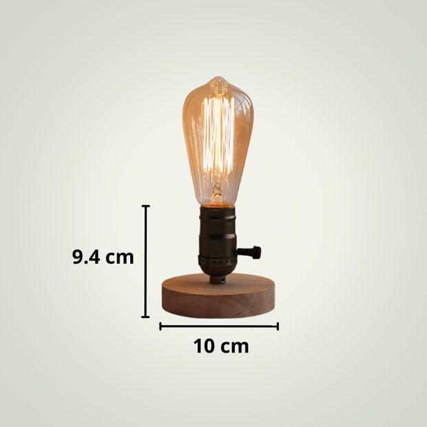 Lampe de chevet en bois | Rétro Bois clair