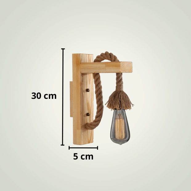 Lampe de chevet Industrielle | Bois Clair Bois clair