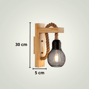 Lampe de chevet Industrielle | Bois Clair Bois clair