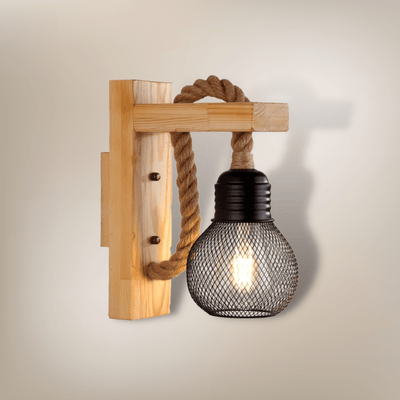 Lampe de chevet Industrielle | Bois Clair Bois clair