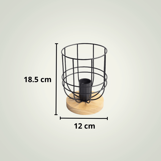 Lampe de chevet Industrielle | Petite | Noire Métal