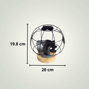 Lampe de chevet Industrielle | Sphère | Noire Métal