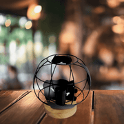 Lampe de chevet Industrielle | Sphère | Noire Métal