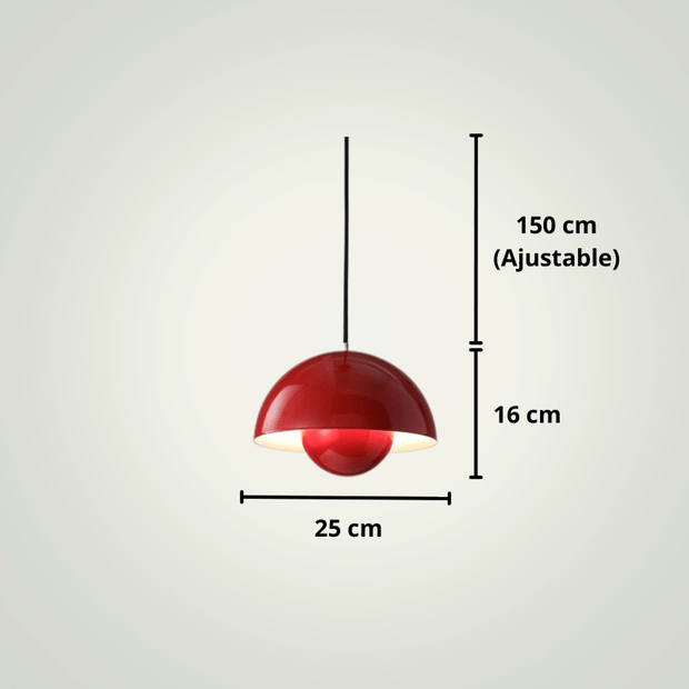 Lampe de chevet Moderne Led | Rouge Aluminium