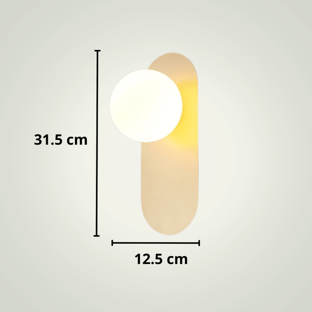 Lampe de chevet Murale avec prise | Doré Métal