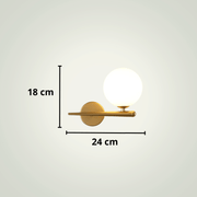 Lampe de chevet Murale avec prise | Dorée Métal