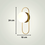 Lampe de chevet Murale avec prise | Dorée Métal