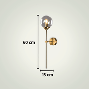 Lampe de chevet Murale pour chambre | Dorée | 4 Aluminium