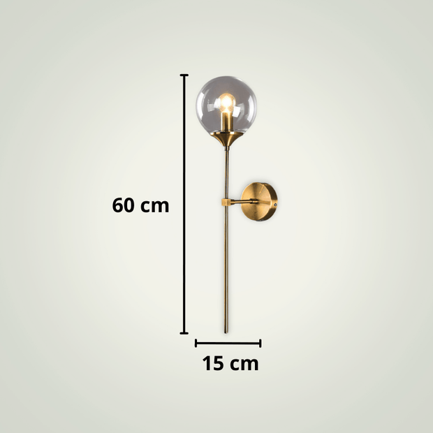 Lampe de chevet Murale pour chambre | Dorée | 4 Aluminium