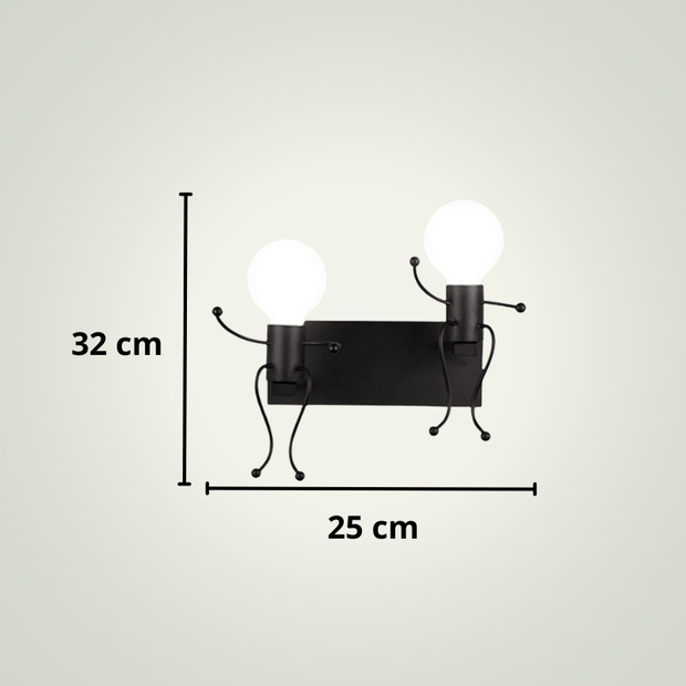 Lampe de chevet Noire Design | Lightman 4 Métal