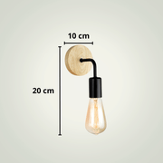 Lampe de chevet noire Industrielle Métal
