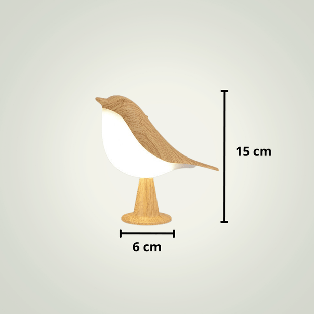 Lampe de chevet Oiseau | Bois clair Bois clair