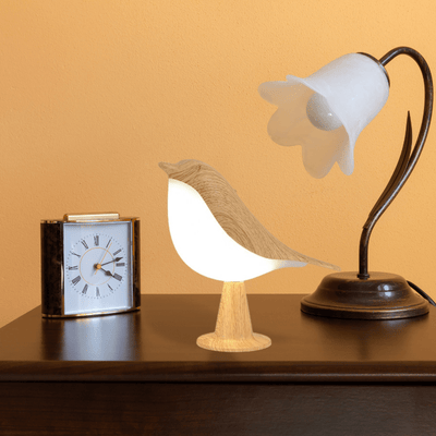 Lampe de chevet Oiseau | Bois clair Bois clair
