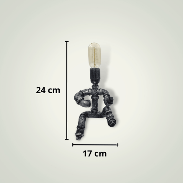 Lampe de chevet Robot | Argentée Métal