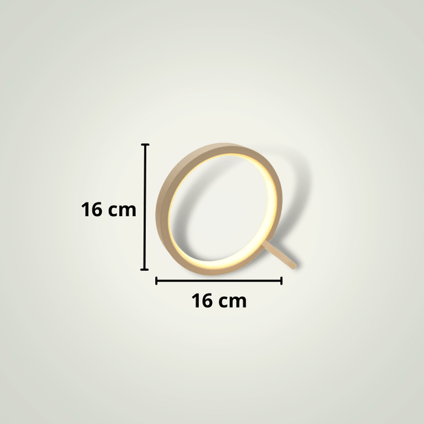 Lampe de chevet Ronde | 16cm | Blanche PVC