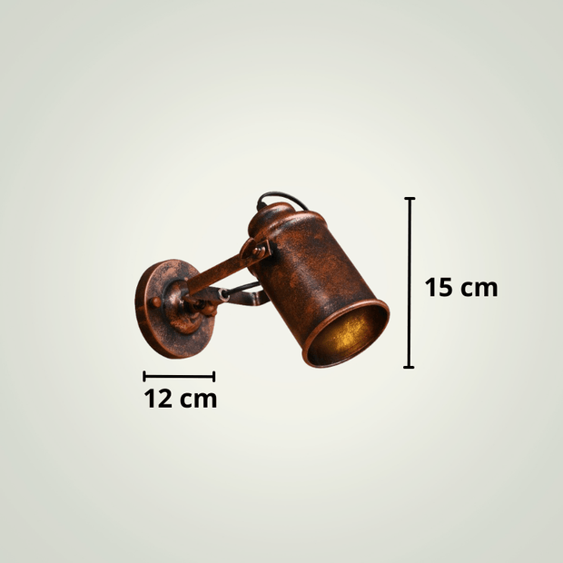 Lampe de chevet Style industrielle | Deux | Bronze Métal