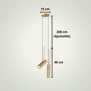 Lampe de chevet suspendue au plafond | Deux | Dorée Aluminium